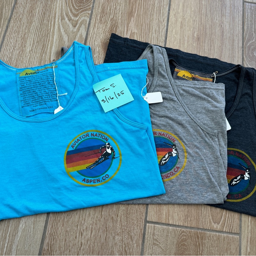 Aviator Nation Tank Tops - Blue, Gray, Black